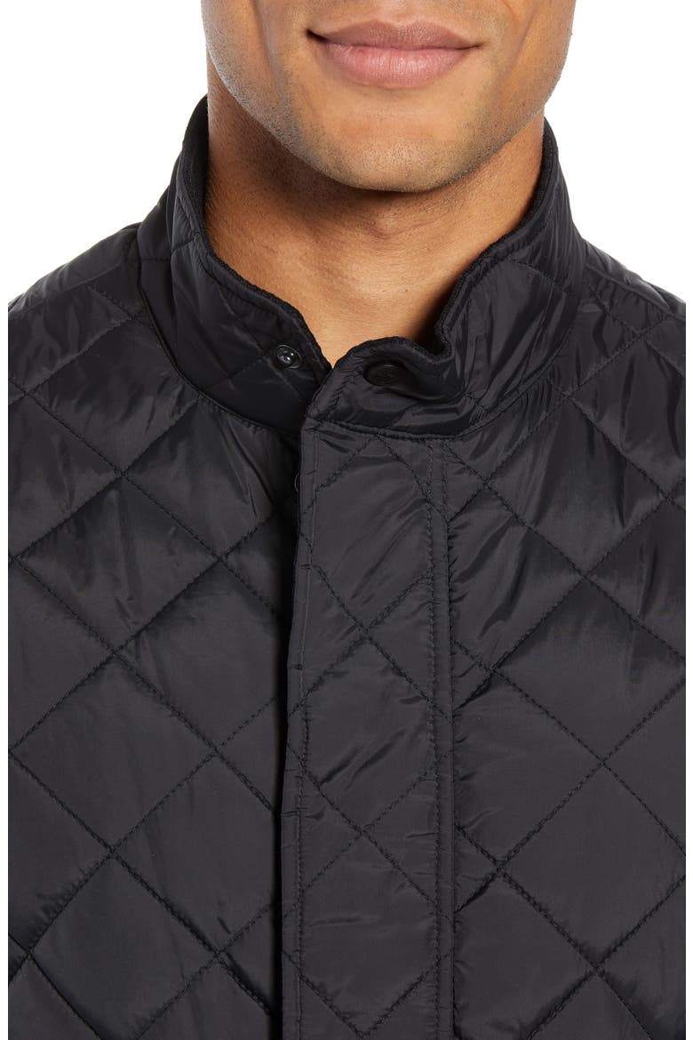 Diamond Quilted Vest, Alternate, color, BLACK