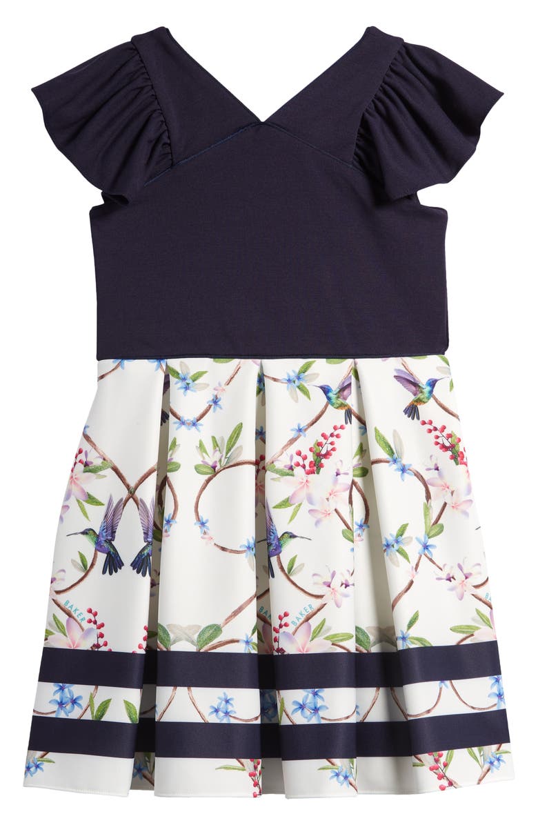 Baker by Ted Baker Kids' Floral Scuba Dress, Main, color, 