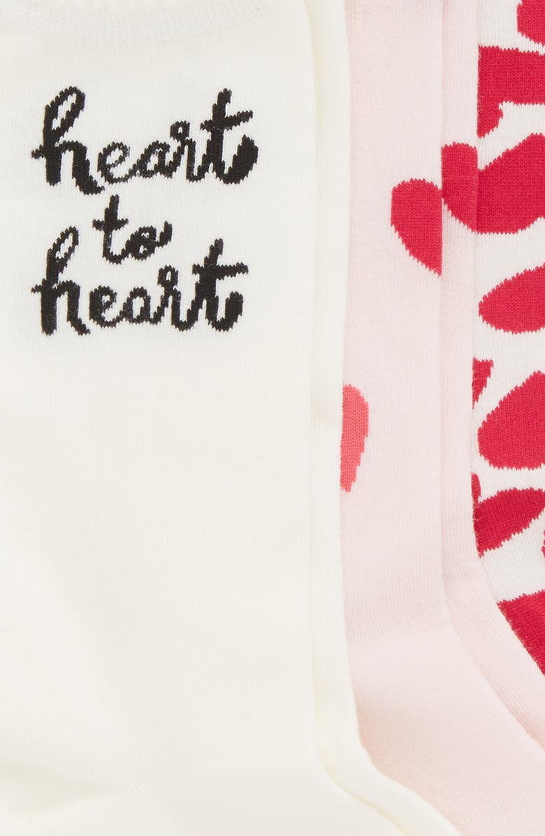 Kate Spade New York heart to heart 3-pack crew socks, Alternate, color,