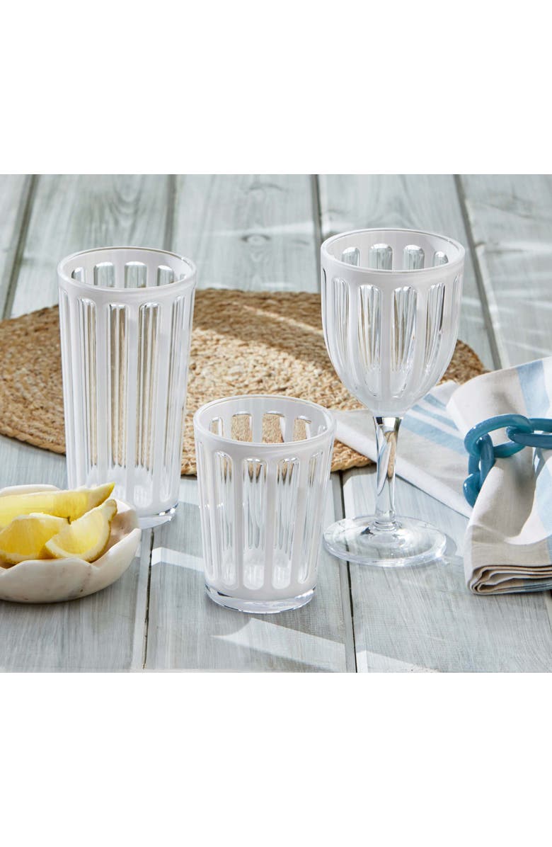 tag Villa 22 oz White Acrylic All Purpose Drinkware BPA-Free, Alternate, color, White