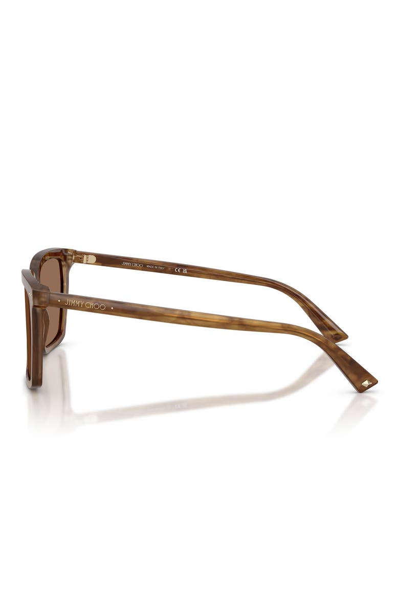 55mm Square Sunglasses, Alternate, color, BROWN HAVANA / DARK BROWN