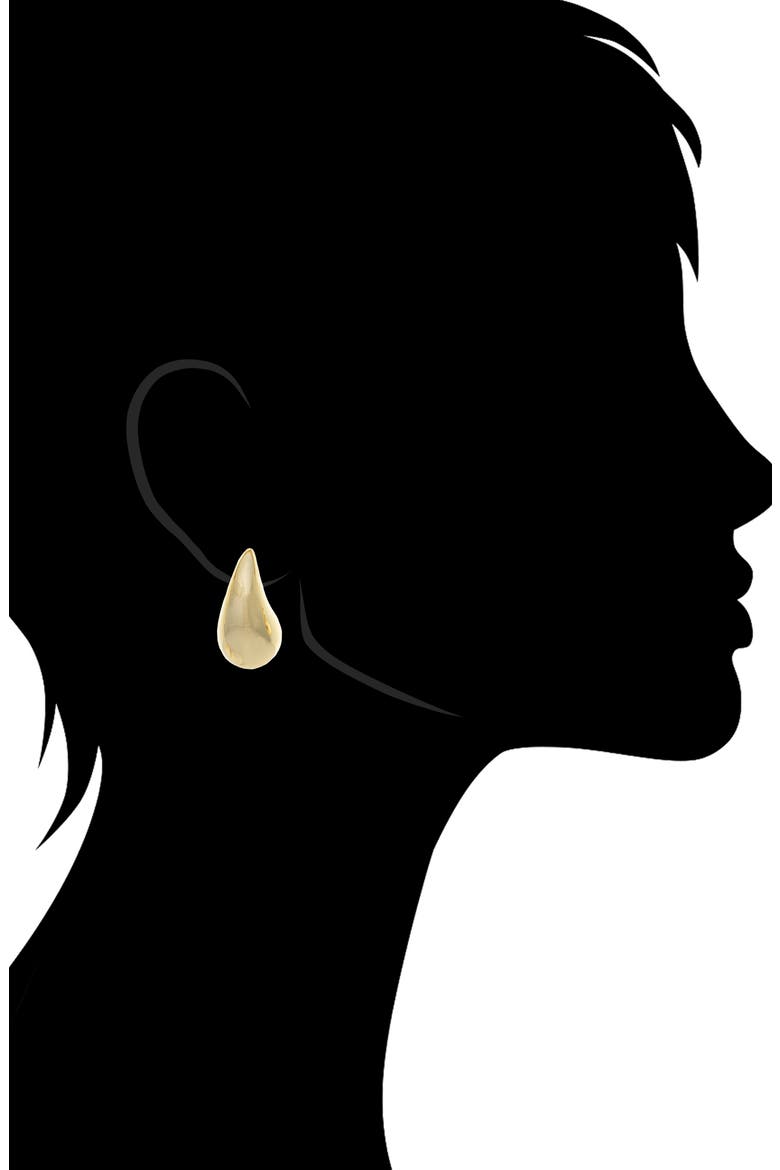 Teardrop Stud Earrings, Alternate, color, 18K GOLD CLAD