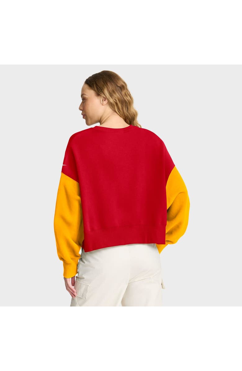 Nike Women's Nike Red Kansas City Chiefs Oversized Color-Block Pullover Sweatshirt, Alternate, color, Red