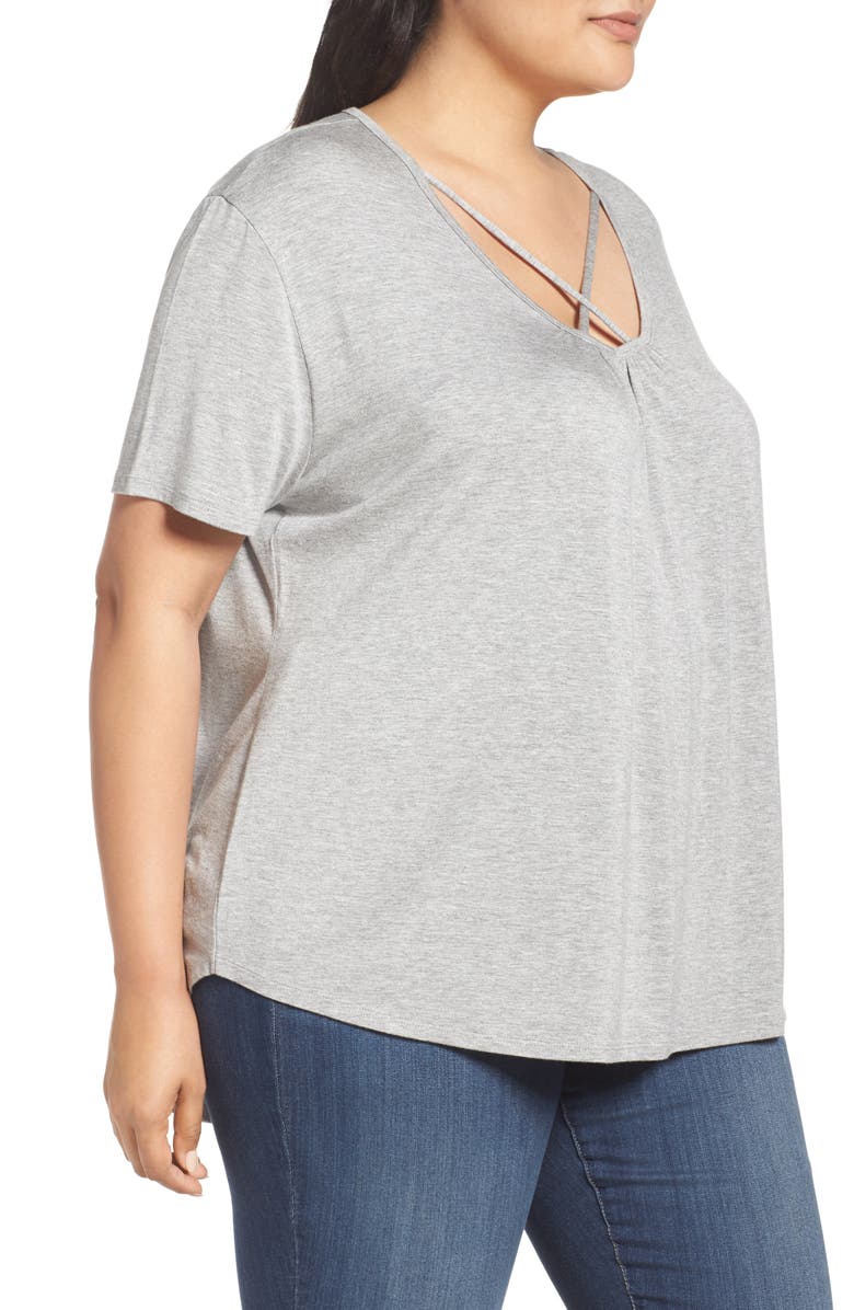 Sejour Crisscross Strap Tee, Alternate, color,