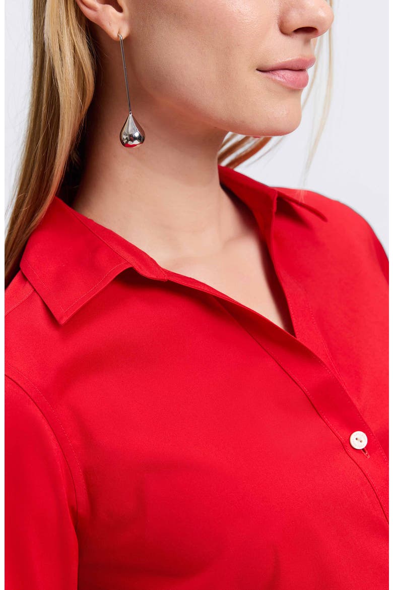 Mary Button-Up Blouse, Alternate, color, SIMPLY RED