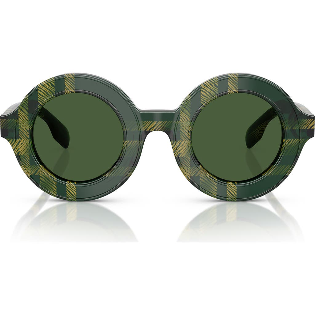 Burberry Kids' 40mm Round Sunglasses In Green