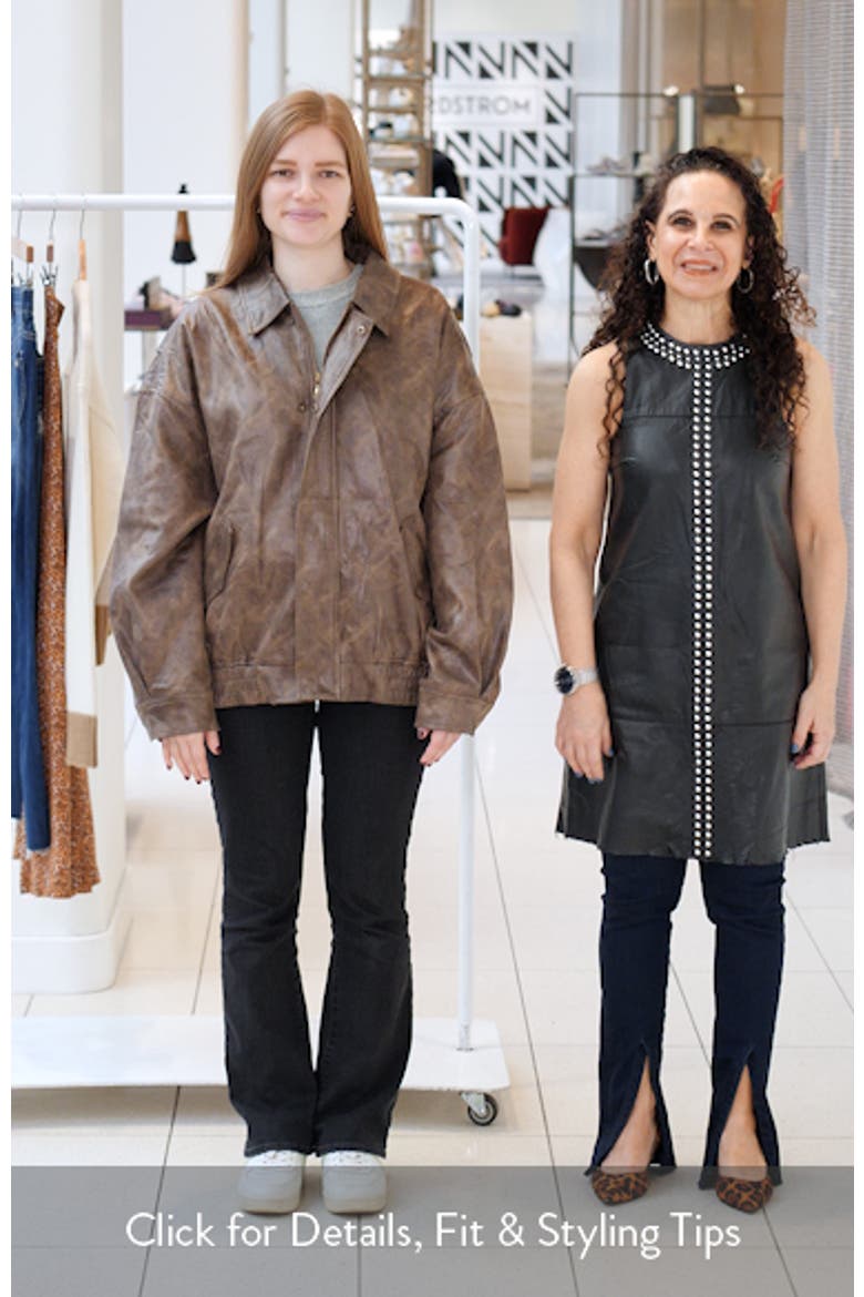 Kenny Faux Leather Bomber Jacket video