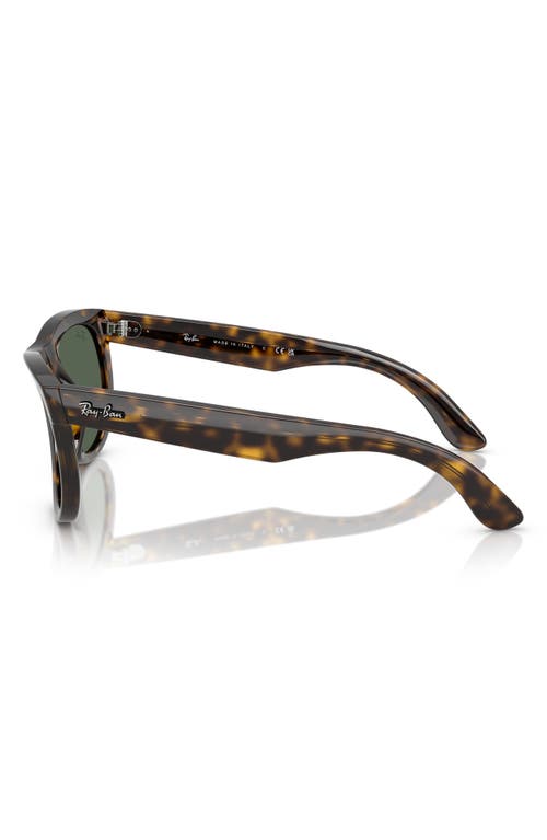 Ray Ban Wayfarer Reverse Sunglasses Dark Havana Frame Green Lenses 50-22 In Dark Havana