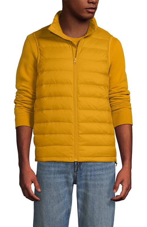 Lands' End Wanderweight Ultralight Packable Down Vest In Yellow