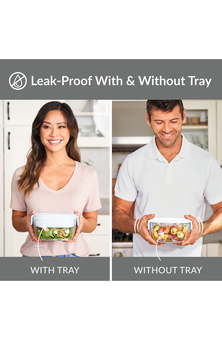 BENTGO Glass Leak Proof White Salad Container, Alternate, color, 