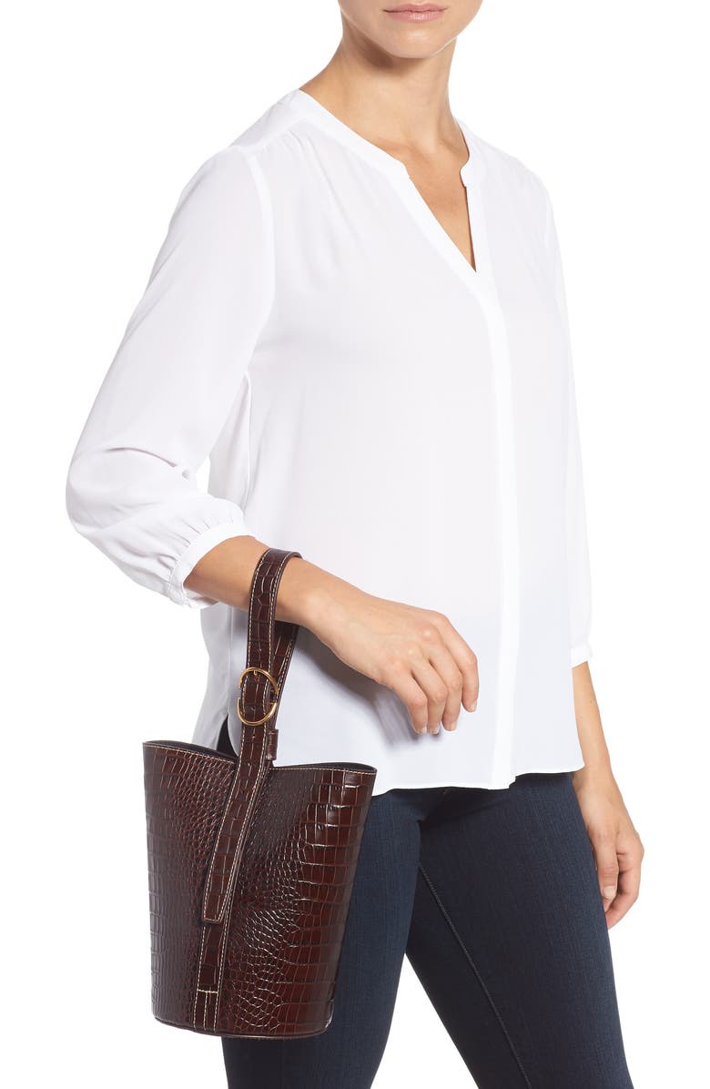 TRADEMARK Small Leather Bucket Bag, Alternate, color,