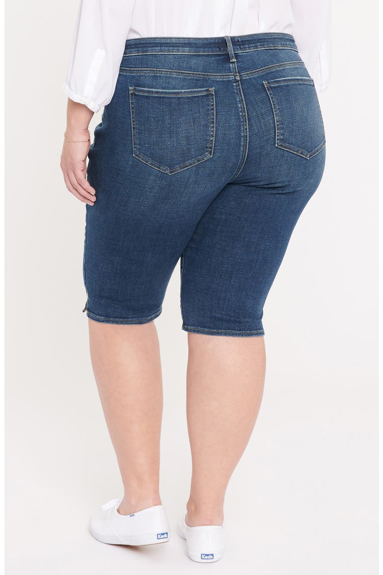Side Slit Denim Bermuda Shorts, Alternate, color, MARCEL MARE