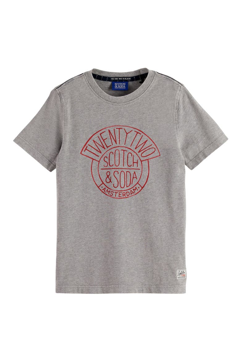 Kids' Logo Cotton Graphic T-Shirt, Main, color, GREY