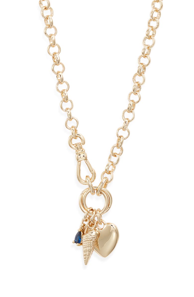 Nordstrom Round Link Chain Charm Necklace, Main, color,
