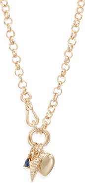 Nordstrom Round Link Chain Charm Necklace