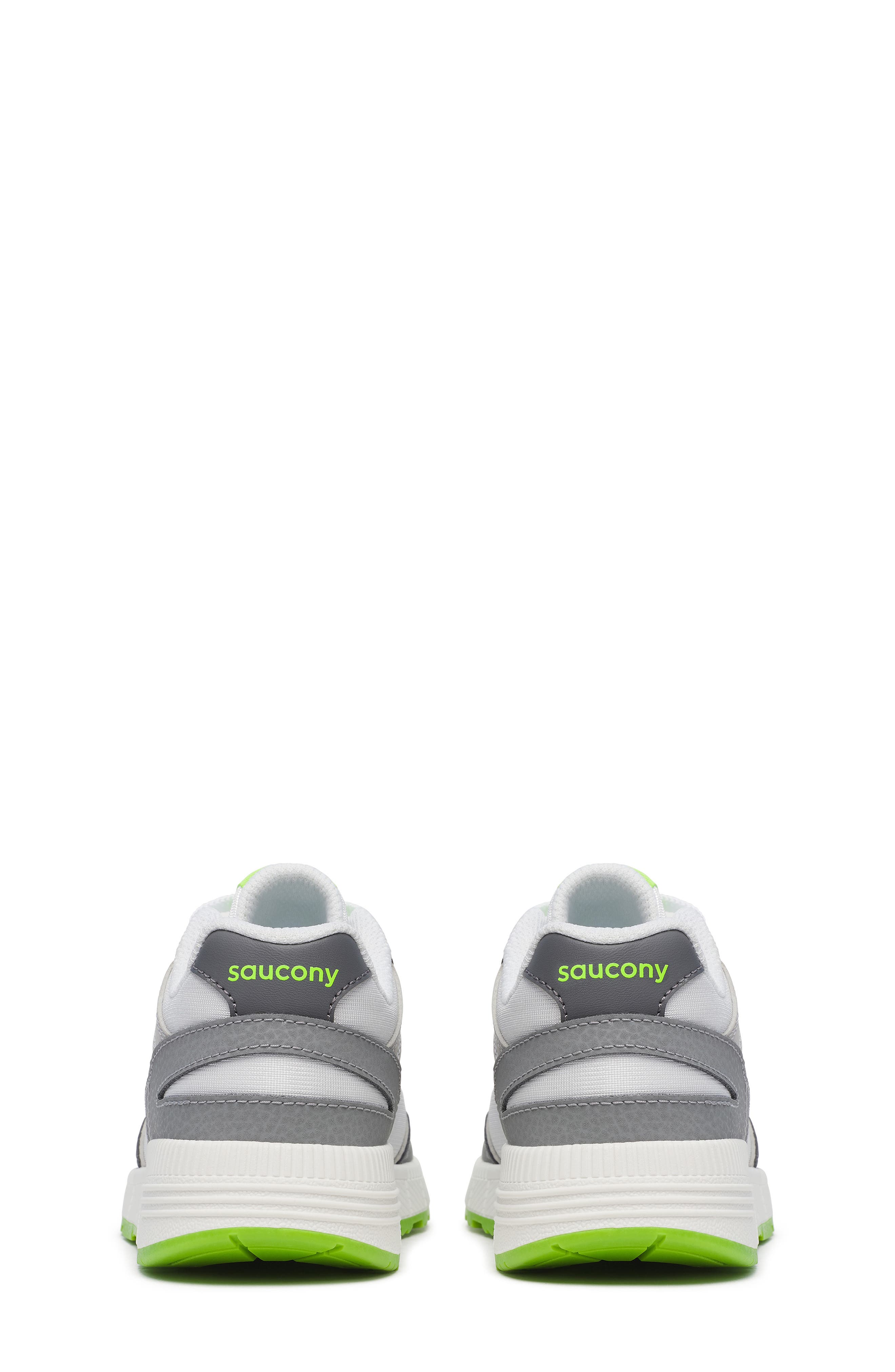 Saucony Kids' Eclipse KDZ Sneaker, Alternate, color, White/ Grey/ Lime