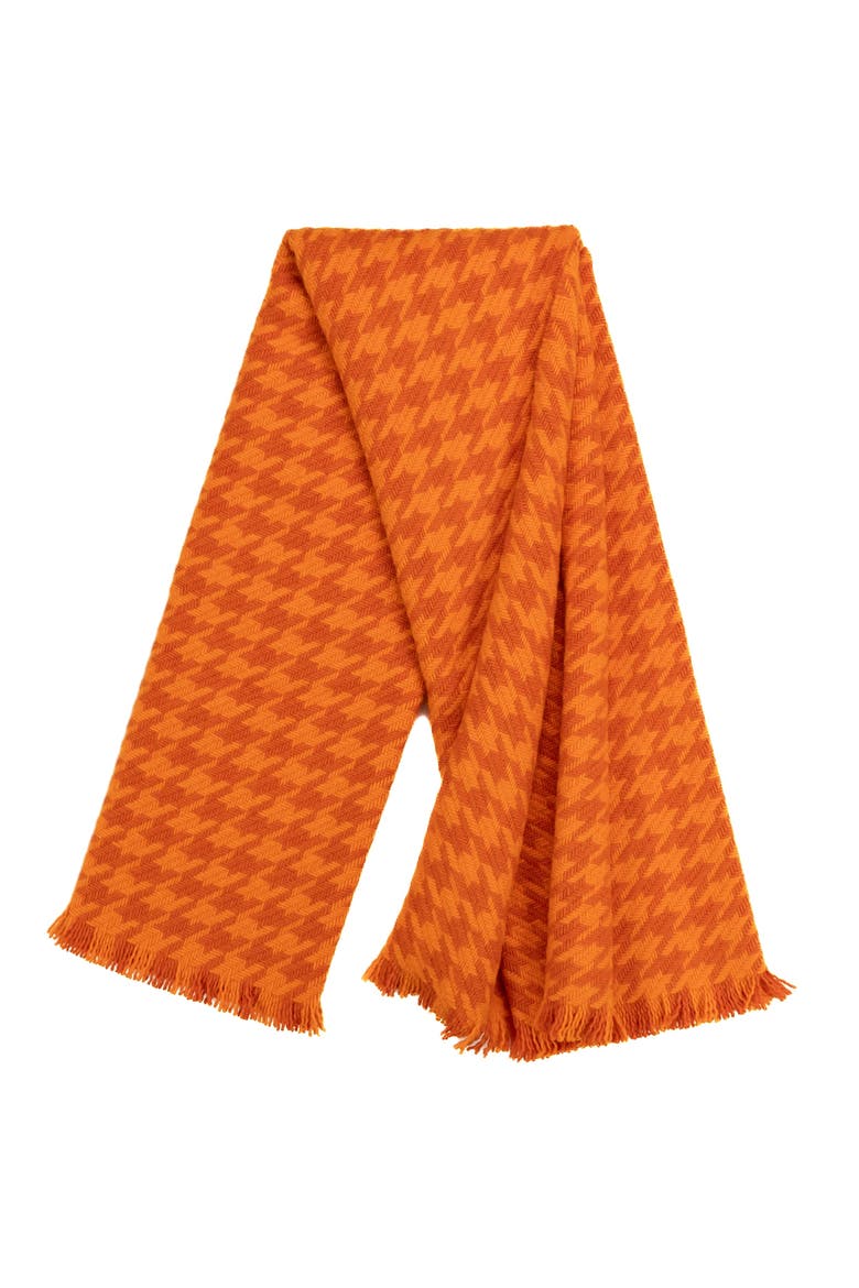 Southampton Home Naturally Weighted Houndstooth Throw, Alternate, color, Orange