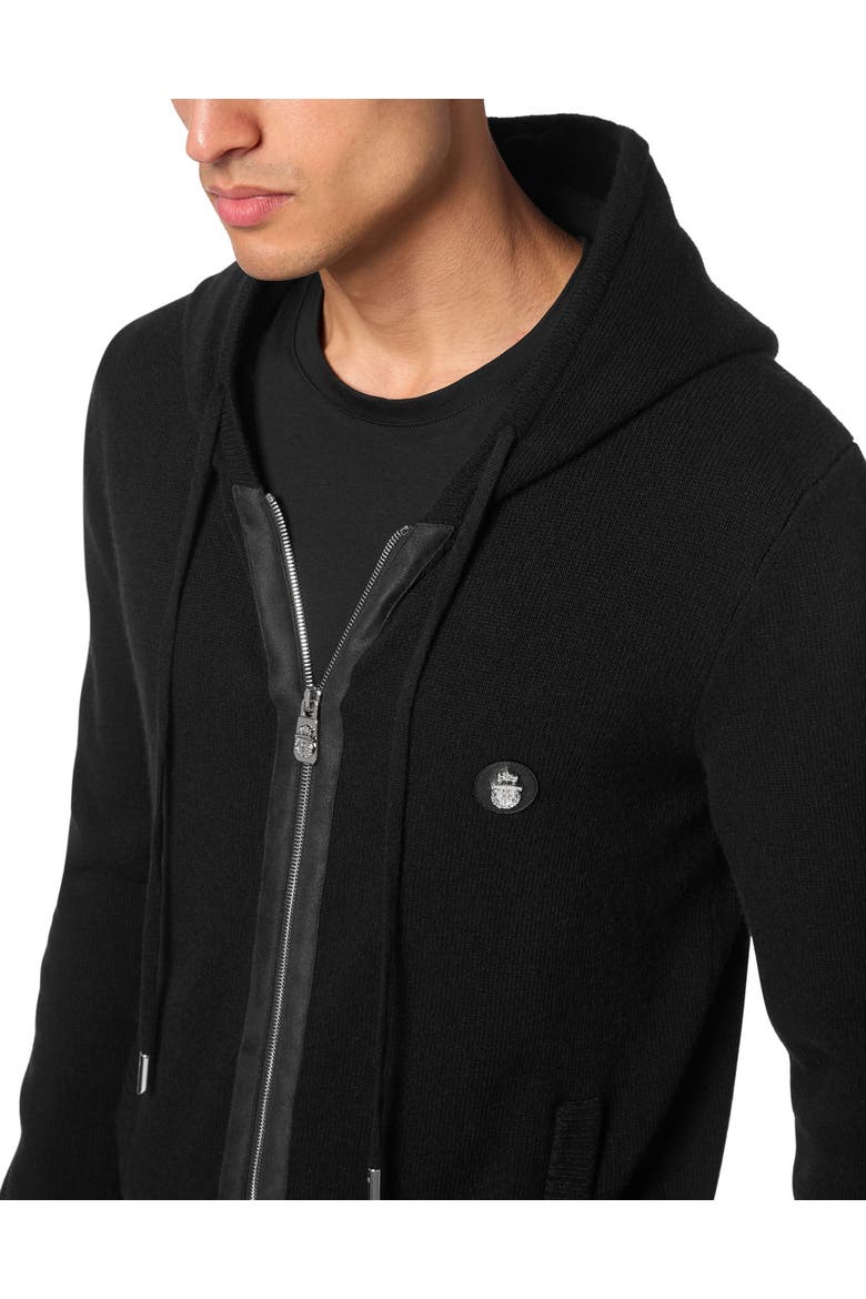 Knit Hoodie Men, Alternate, color, black