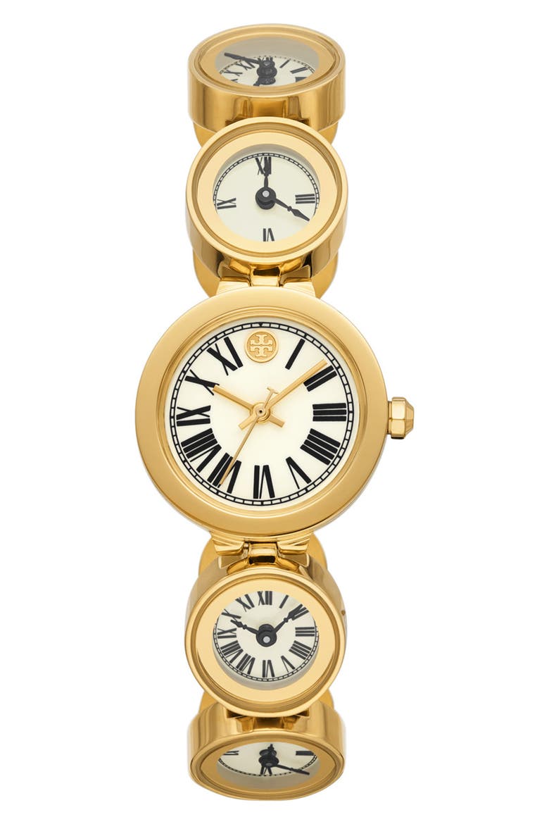 Clock Bracelet Watch, 25mm, Main, color, GOLD