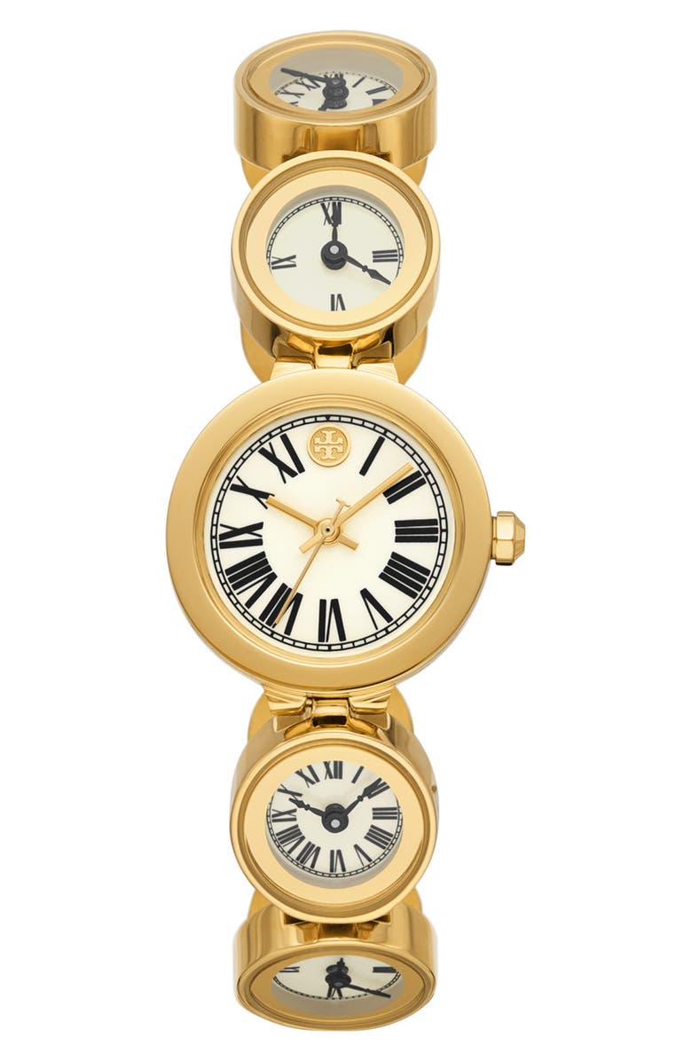 Tory Burch Clock Bracelet Watch, 25mm, Main, color, 