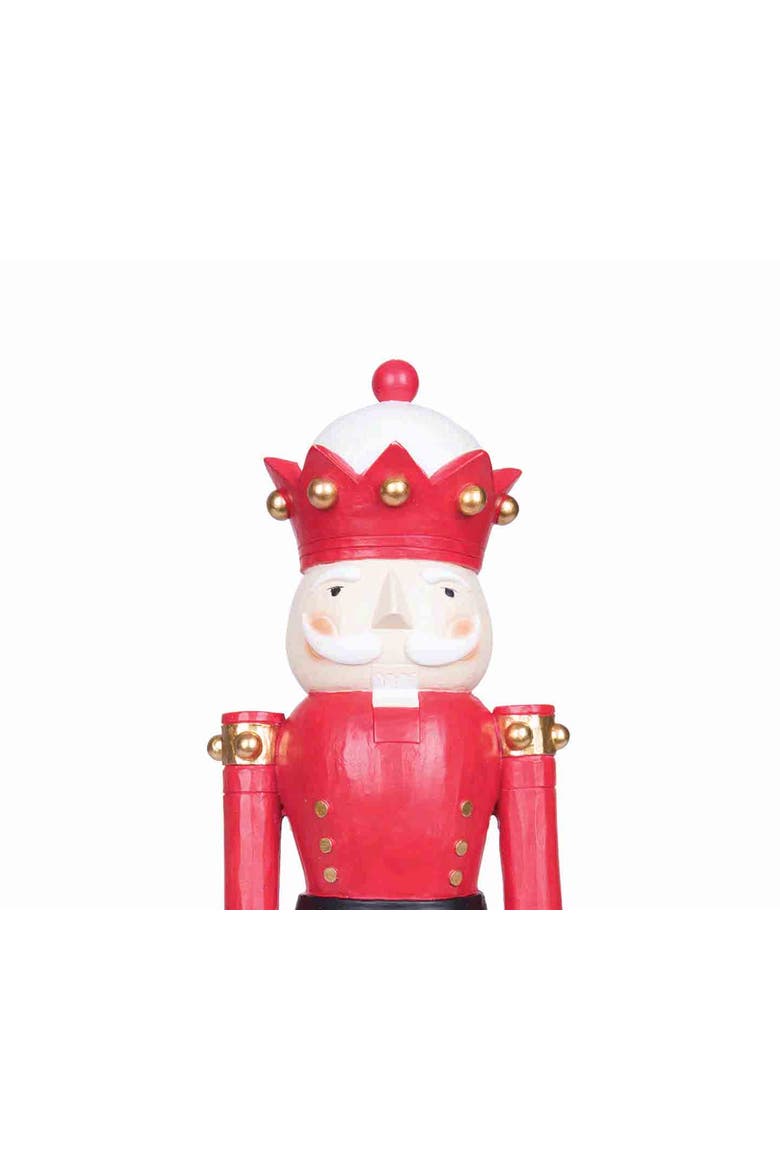 Large Christmas Nutcracker Figurine, Alternate, color, Red