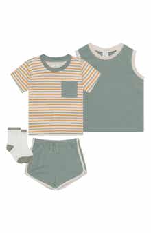PL Baby by Petit Lem 4-Piece Stripe Gift Set