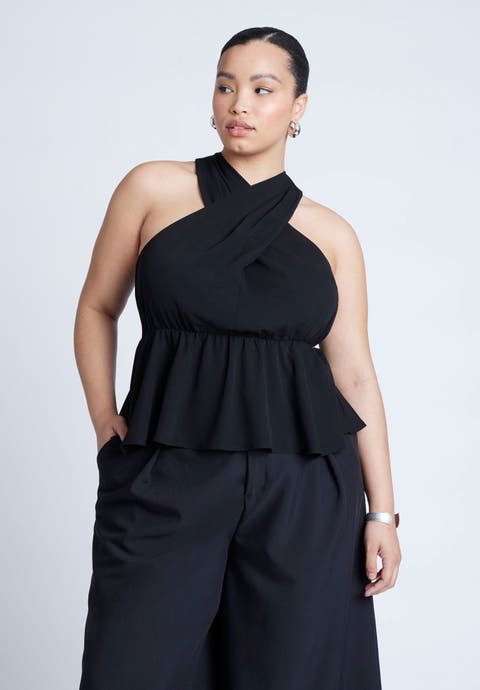 Halter Top With Peplum (Plus Available)