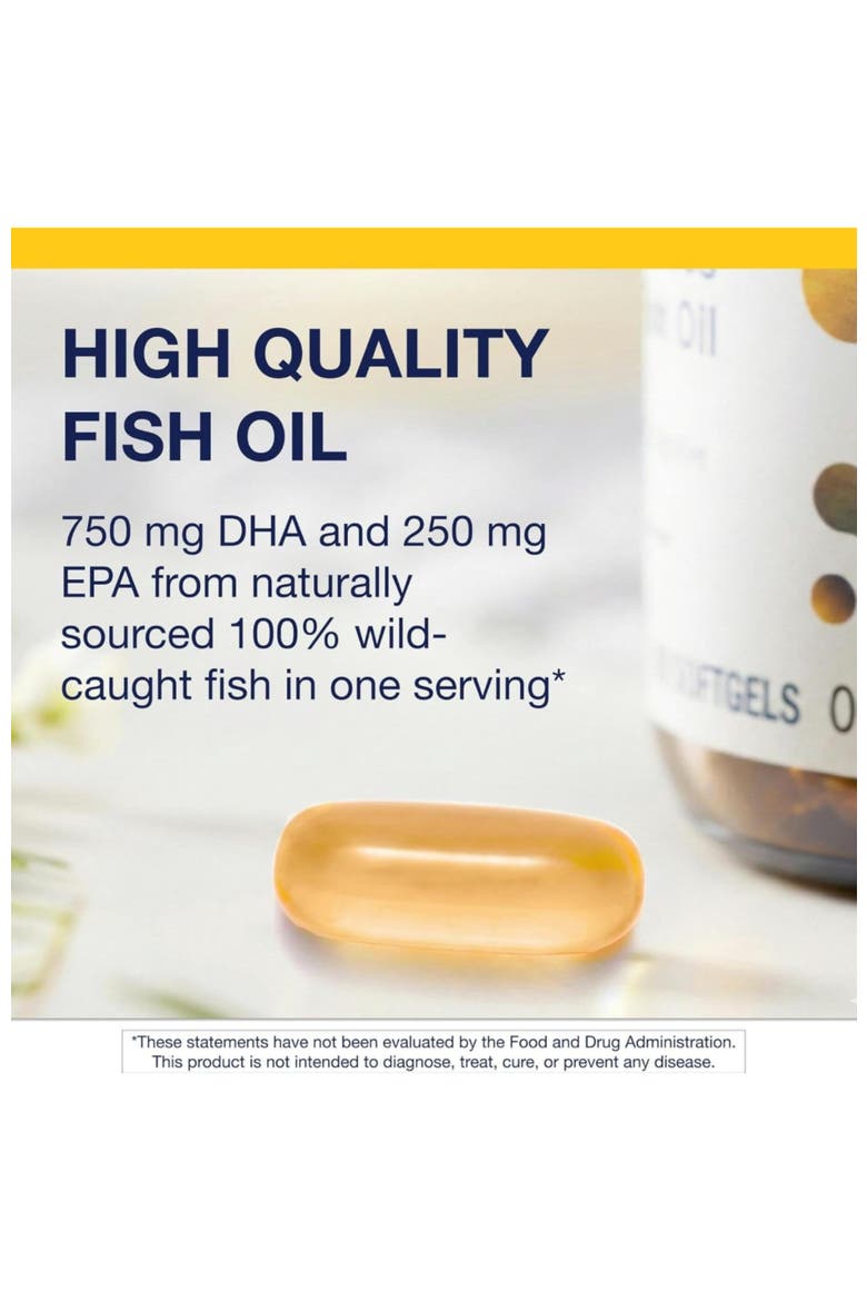 OmegaGenics Fish Oil Neuro 1000 mg Omega Supplement 60 Softgels, Alternate, color, None