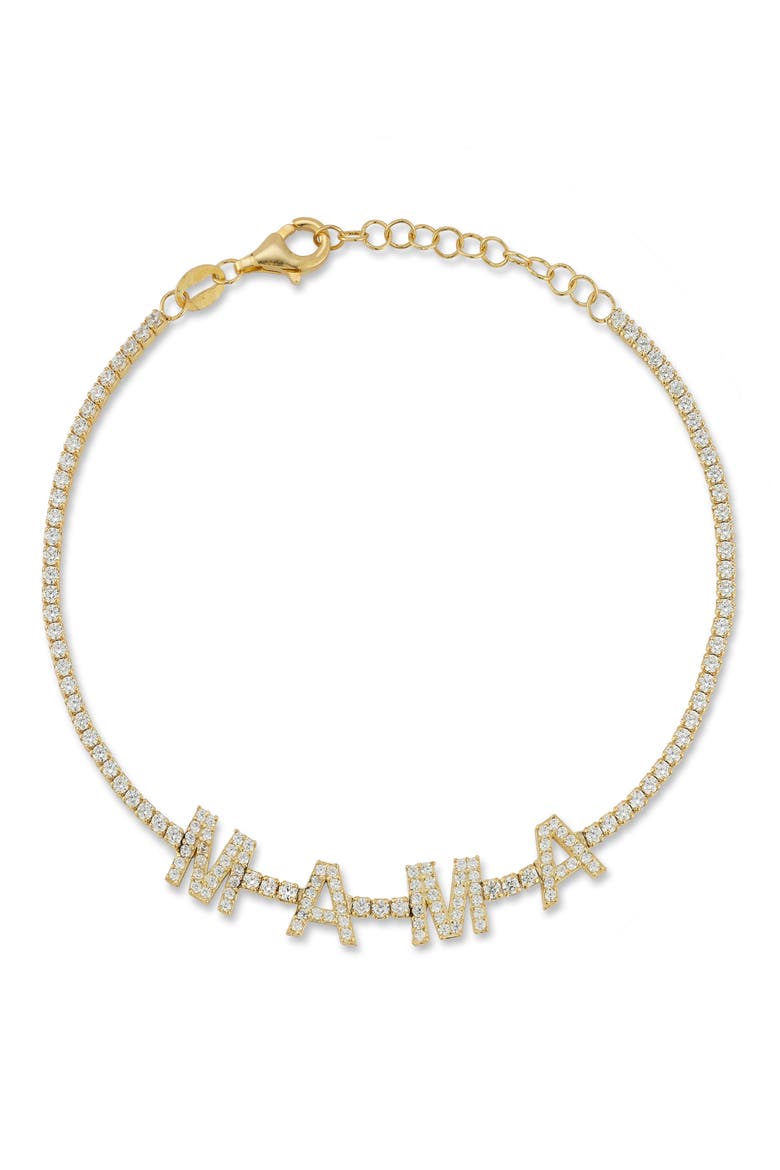 CZ Mama Chain Bracelet, Main, color, GOLD
