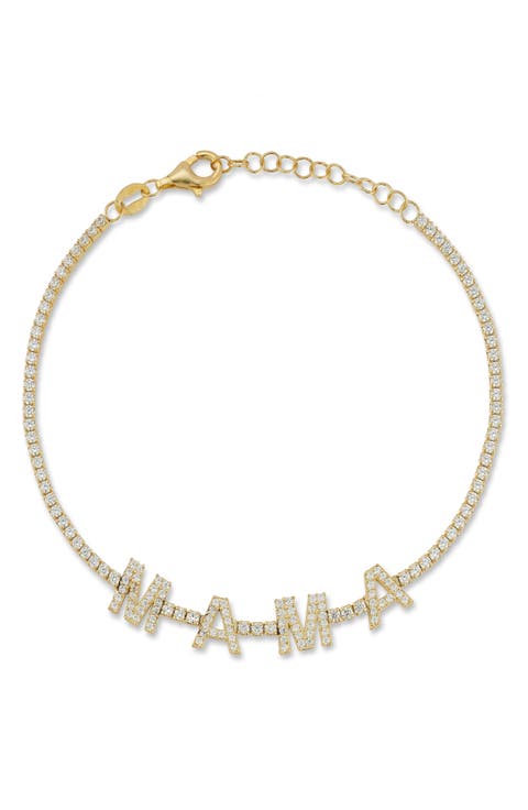 CZ Mama Chain Bracelet
