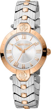 Roberto Cavalli by Franck Muller Swiss Quartz Two-Tone Bracelet Watch, 30mm
