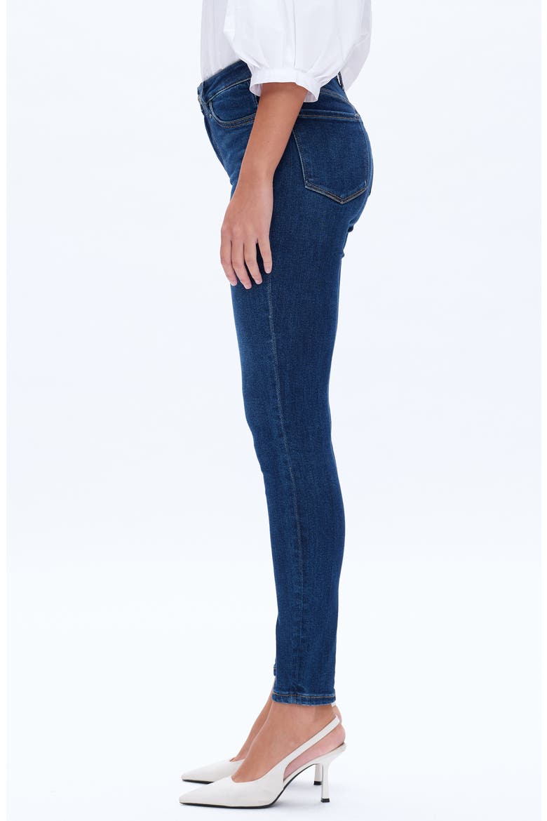 Emily High Waist Ankle Skinnny Jeans, Alternate, color, DARK BLUE