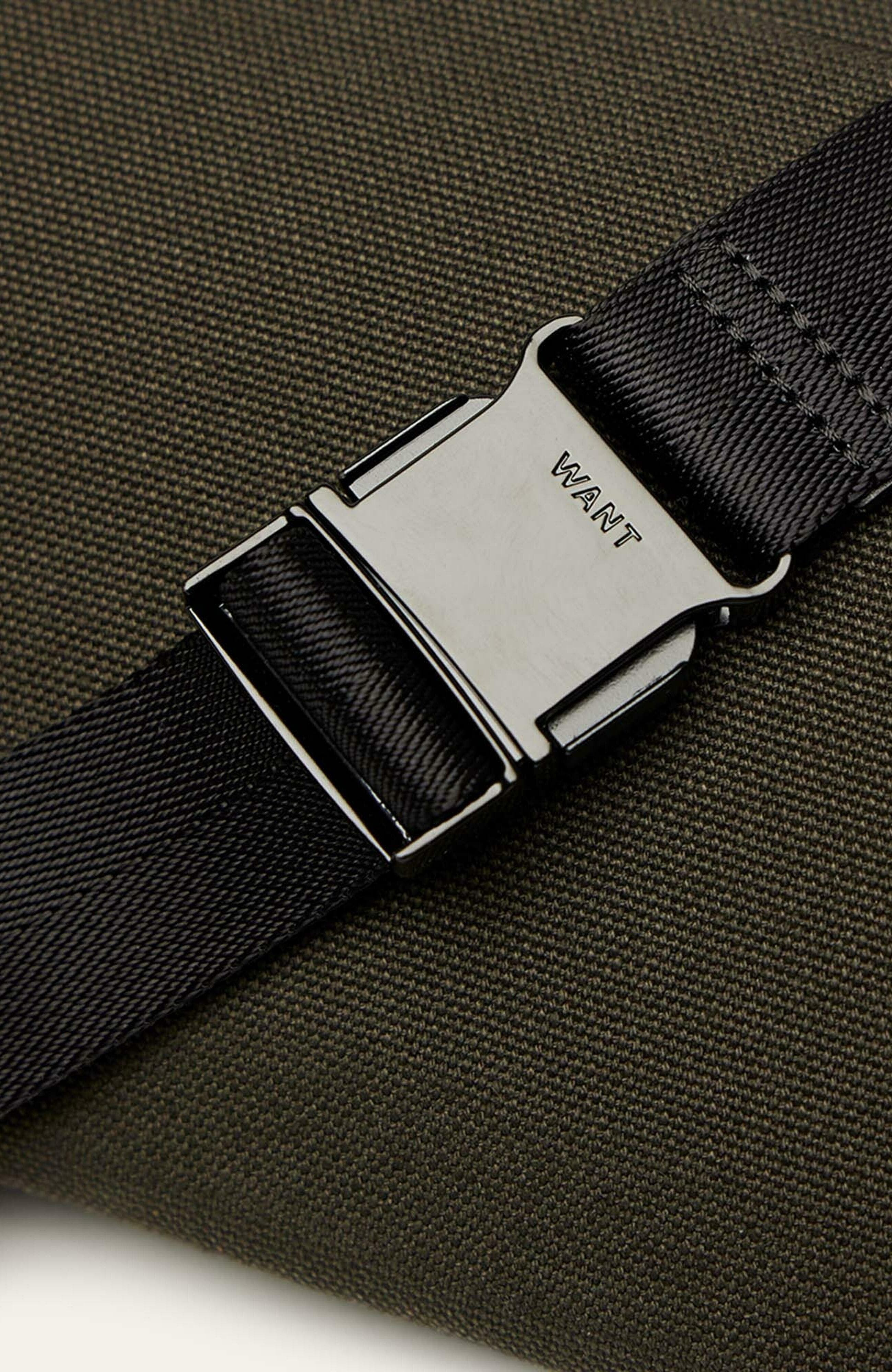 WANT Les Essentiels Atlin Organic Cotton Canvas Belt Bag, Alternate, color, Green