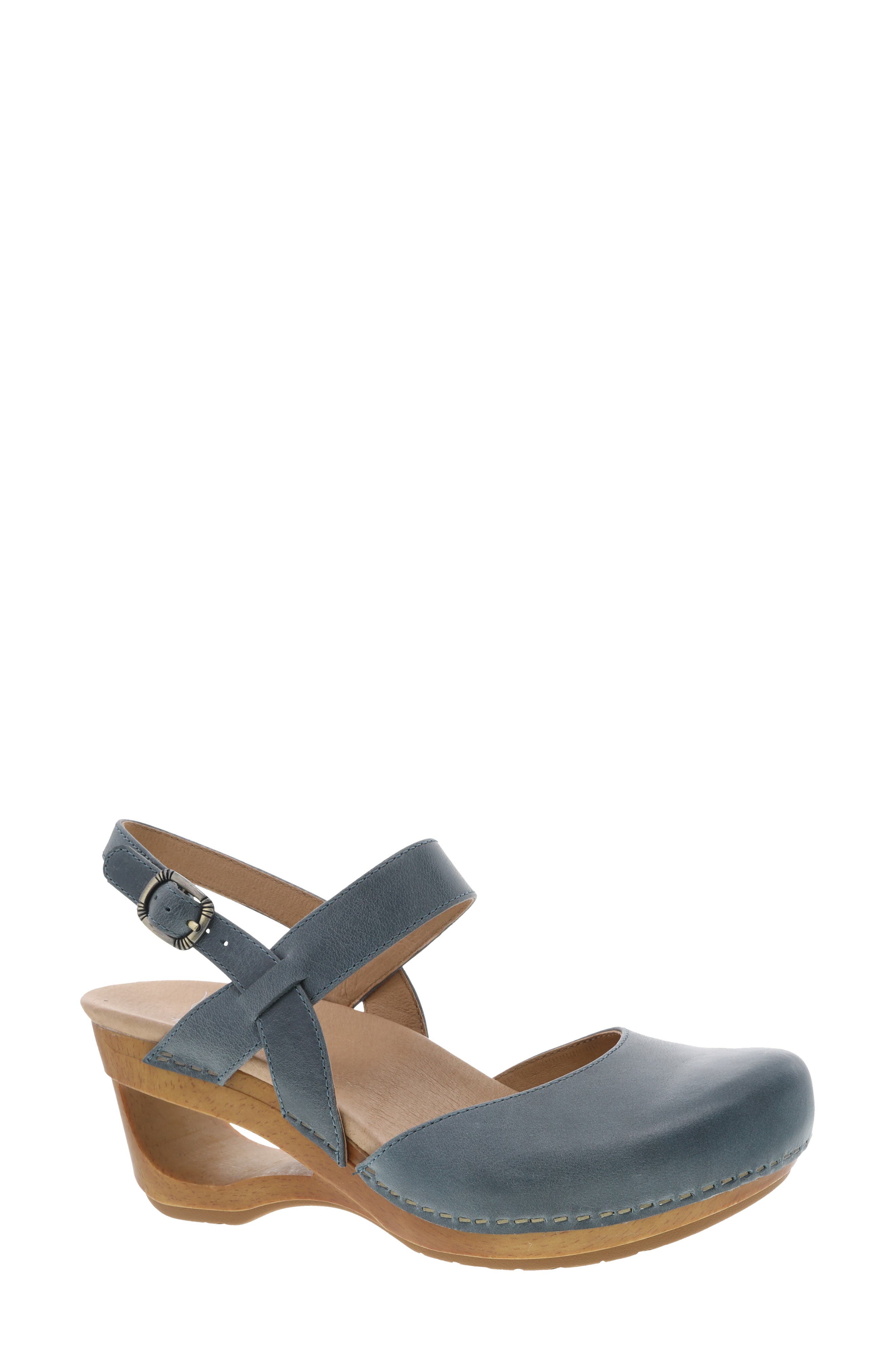 Taci Slingback Clog Sandal, Main, color, DENIM LEATHER