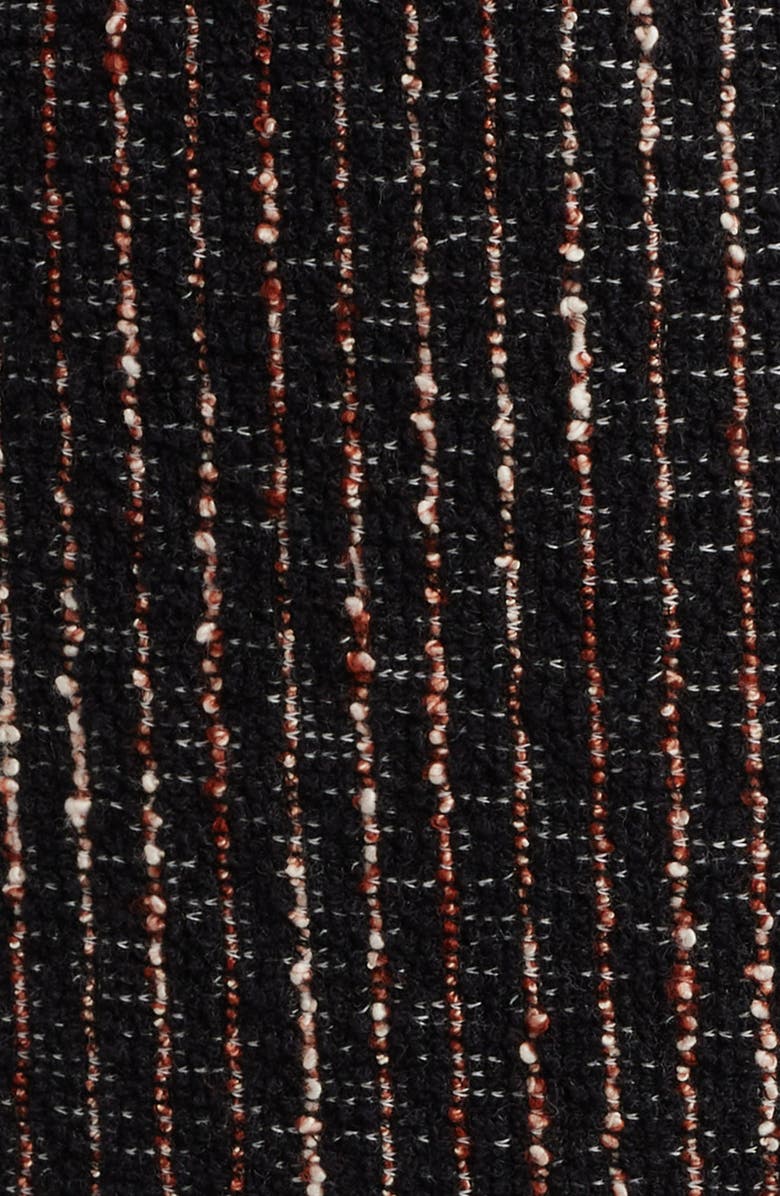 BOSS Datana Sleeveless Stripe Tweed Fit & Flare Dress, Alternate, color,