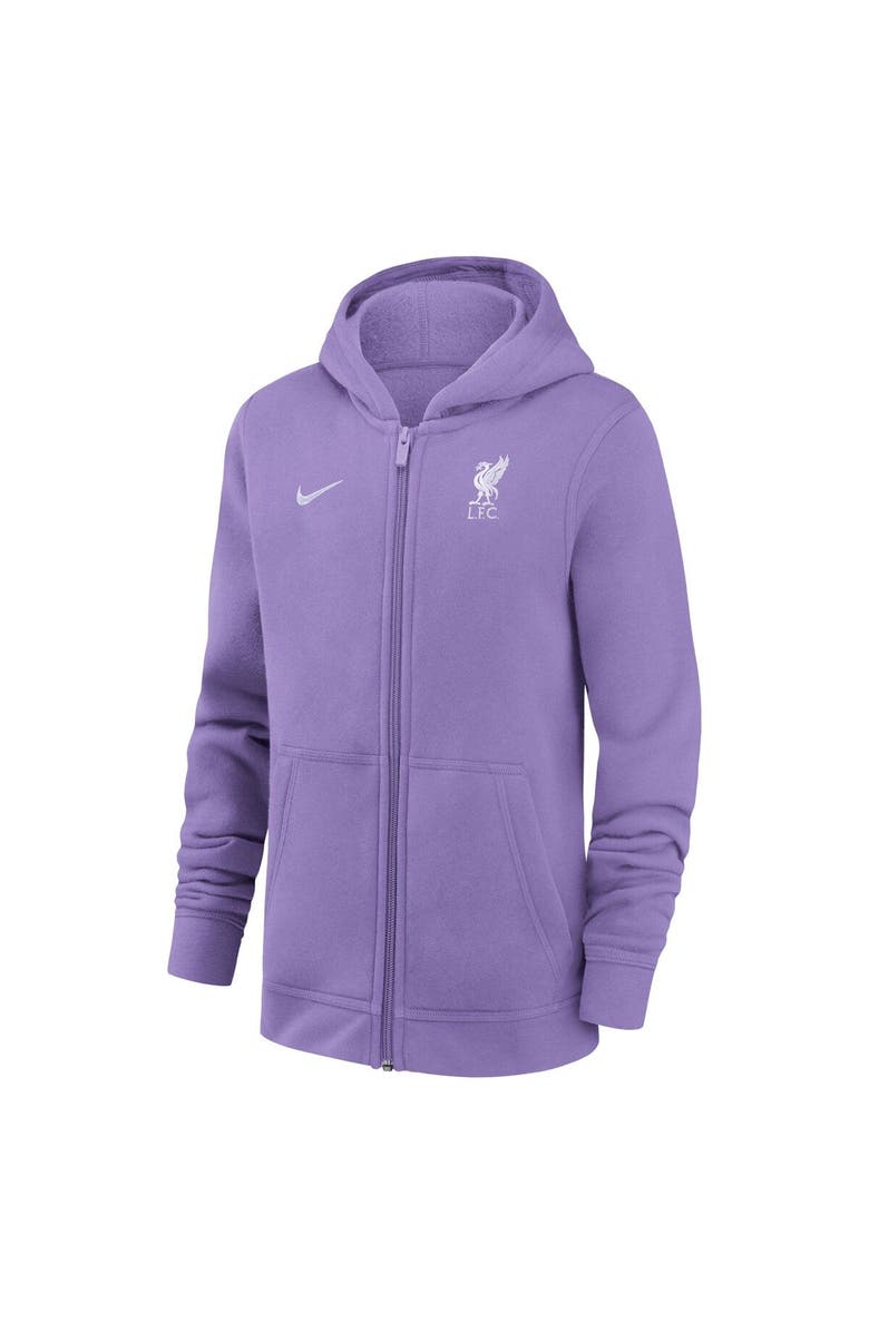 Nike Youth Nike  Purple Liverpool Club Full-Zip Hoodie, Alternate, color, 