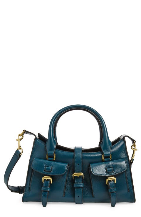 Small Roxanne High Shine Leather Crossbody Bag