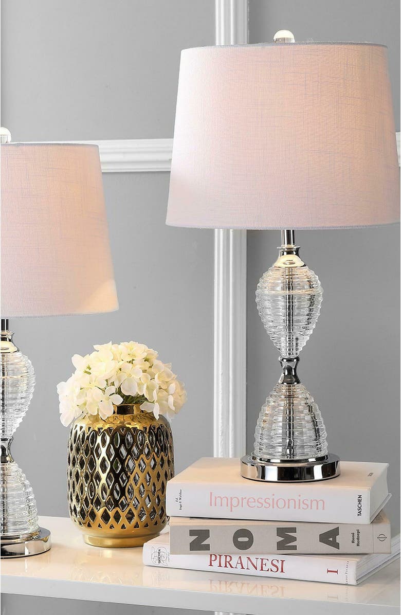 JONATHAN Y Aubrey 24" Crystal LED Table Lamp, Clear, Alternate, color, Clear