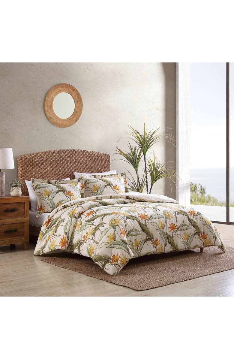 Tommy Bahama Birds of Paradise Duvet Set, Alternate, color, Ivory Multi