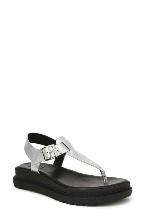 Naturalizer Alyssa T-strap Platform Sandal In Silver