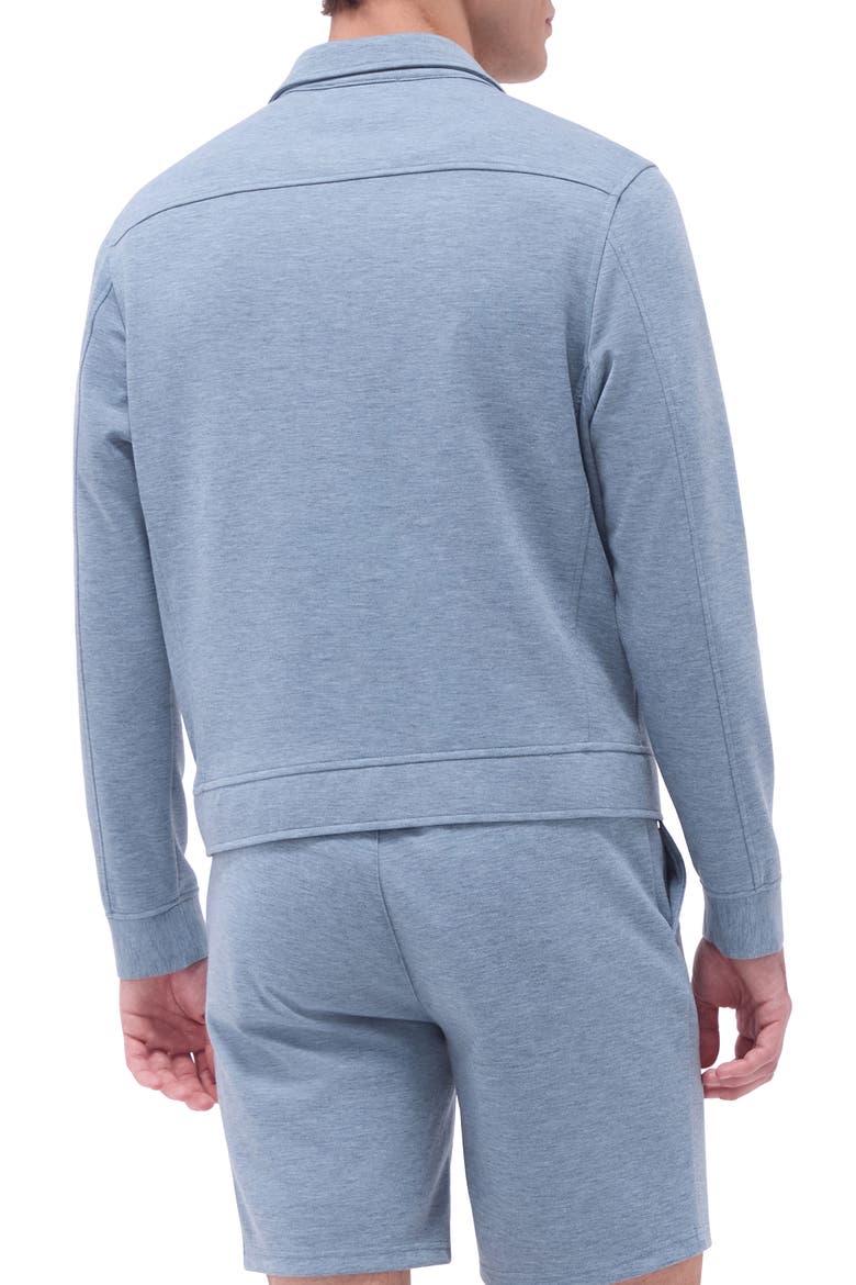 Soft Touch Zip Knit Shirt Jacket, Alternate, color, SHARK