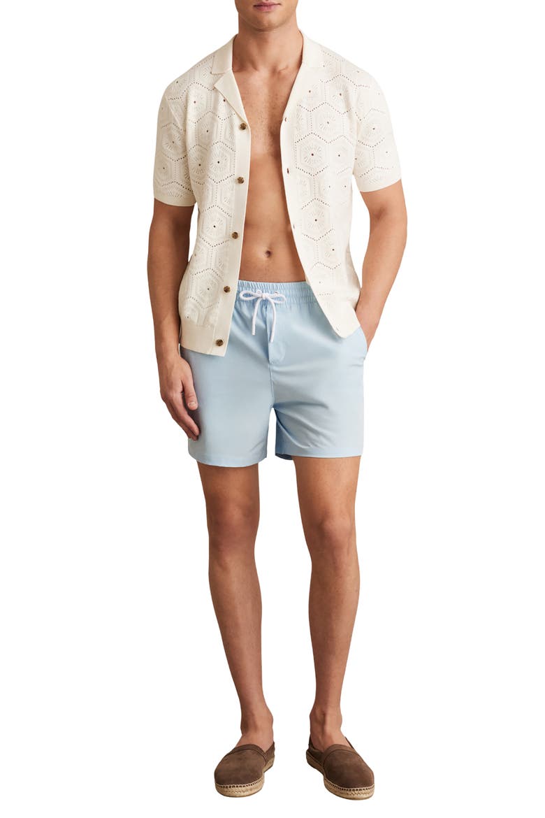 Cliff Water Resistant Swim Trunks, Alternate, color, SOFT BLUE