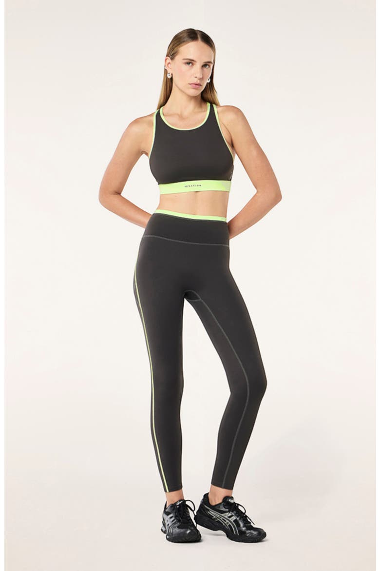 Rapid Pocket Leggings, Alternate, color, CAVIAR/ WASHED LIME