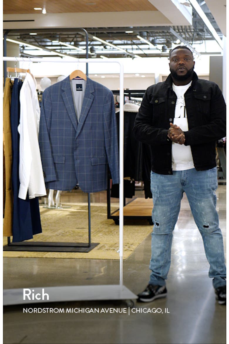Windowpane Check Wool Blazer video