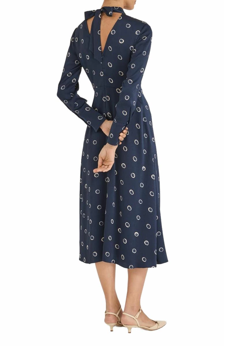 Rebecca Taylor Hazy Dot Dress, Alternate, color, Navy Combo