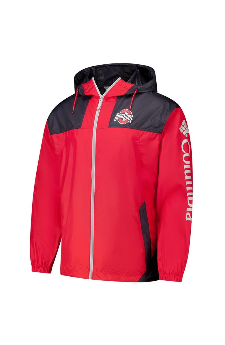 Columbia Men's Columbia Scarlet Ohio State Buckeyes Flash Challenger II Omni-Shade Full-Zip Windbreaker Jacket, Alternate, color,