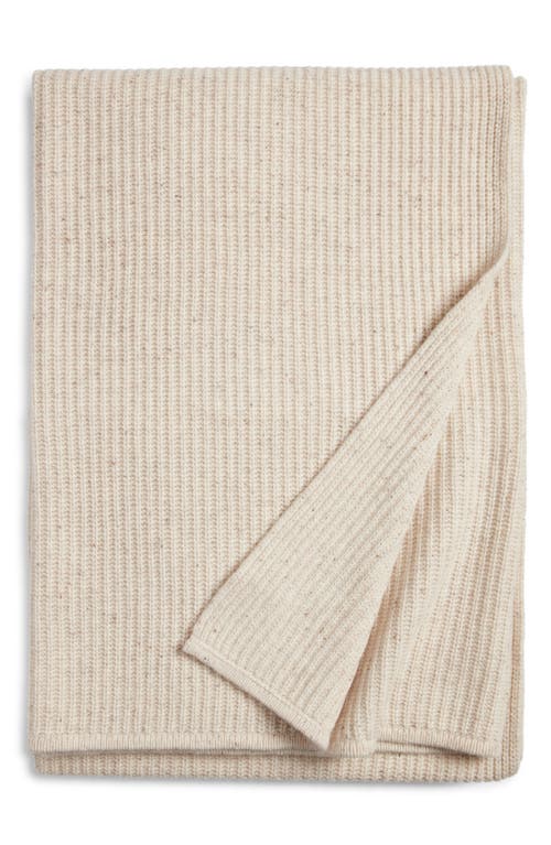 Nordstrom Rib Wool & Cashmere Throw Blanket In Neutral