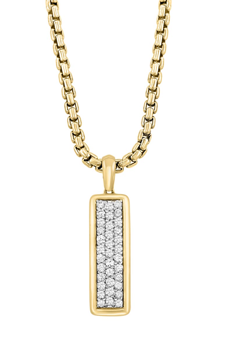 Men's Pavé Zircon Pendant Necklace, Alternate, color, YELLOW