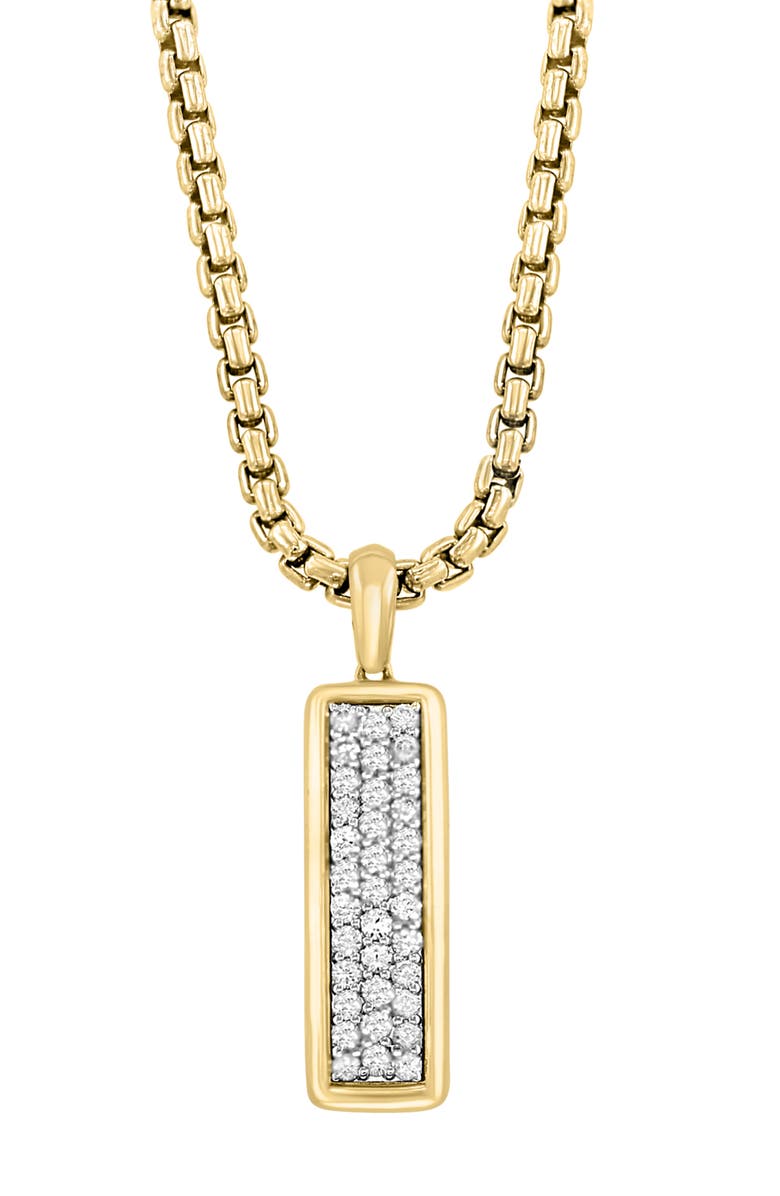 EFFY Men's Pavé Zircon Pendant Necklace, Alternate, color, Yellow