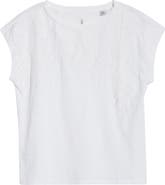 Tommy Bahama Piazza Palms Embroidered Organic Cotton Top